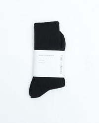 THE HINOKI　ORGANIC COTTON RIB SOCKSb THSC-7 BLACK