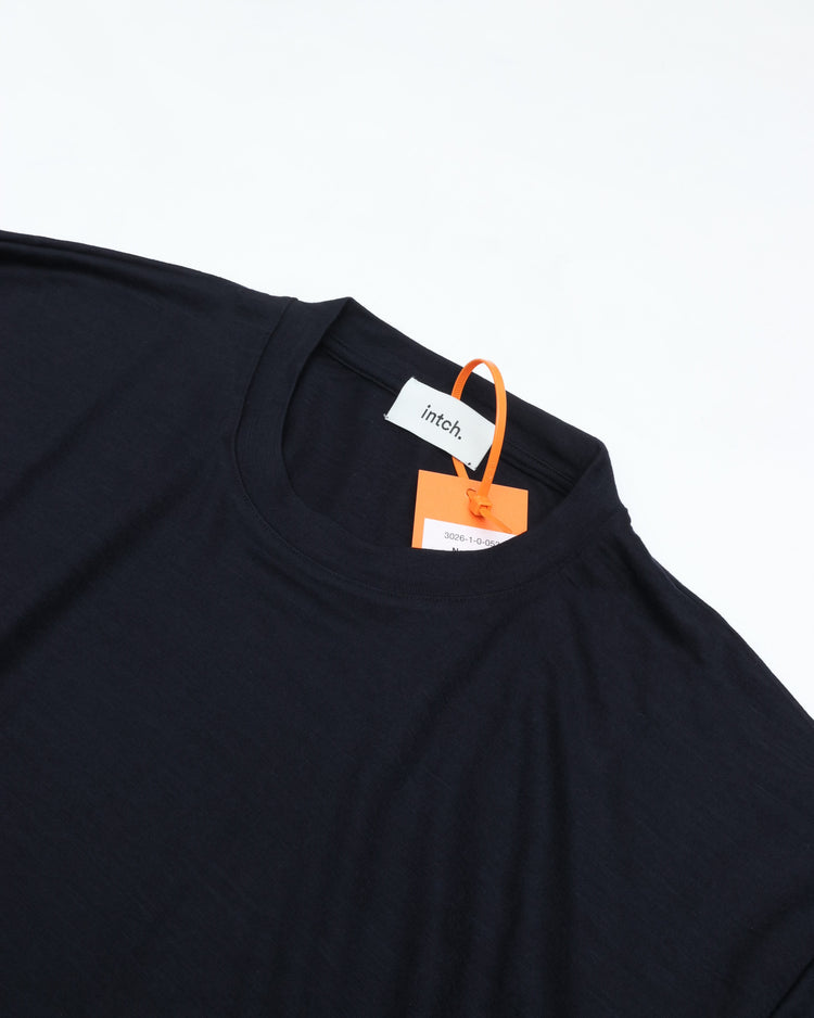 intch. Norm "SH" Merino Wool T-shirts (Navy)