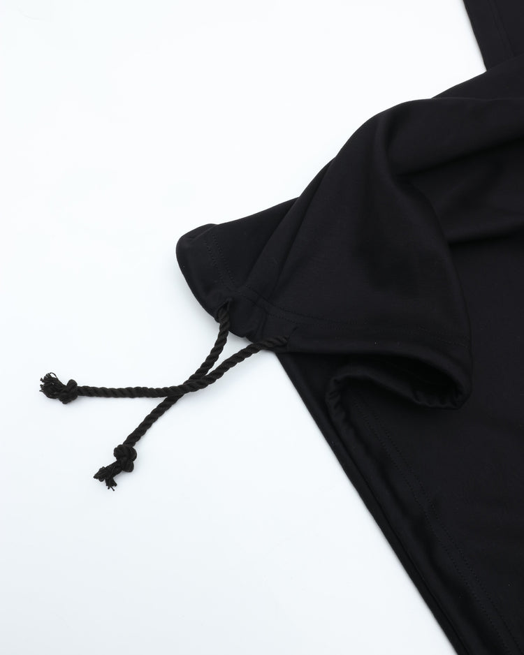 intch. "Prem HH" Maharani Cotton Henry-neck T-Shirts Black