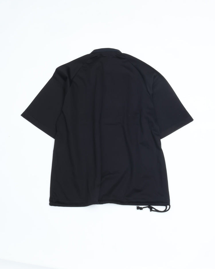 intch. "Prem HH" Maharani Cotton Henry-neck T-Shirts Black