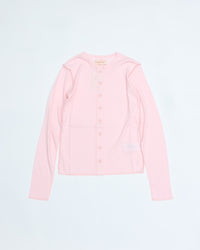 MEYAME   SOFT RIB SIDE STITCH CARDIGAN MEY-2335 LIGHT PINK