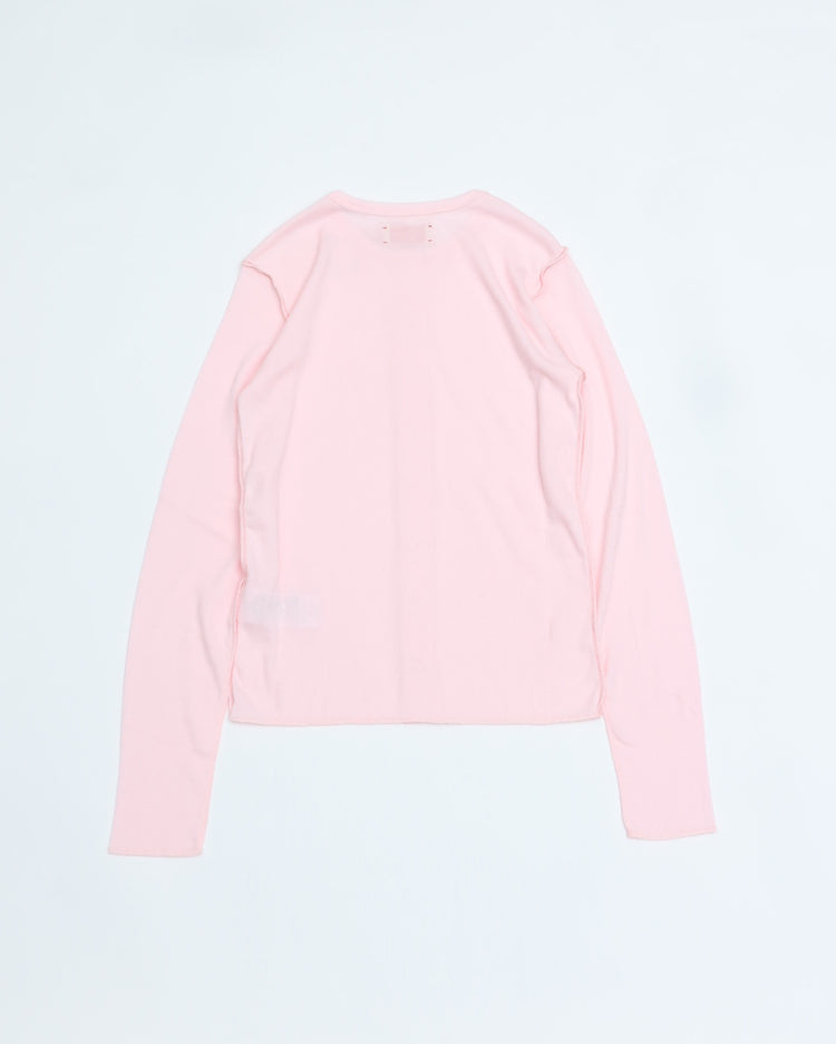 MEYAME   SOFT RIB SIDE STITCH CARDIGAN MEY-2335 LIGHT PINK