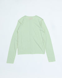 MEYAME   SOFT RIB SIDE STITCH CARDIGAN MEY-2335 LIGHT GREEN