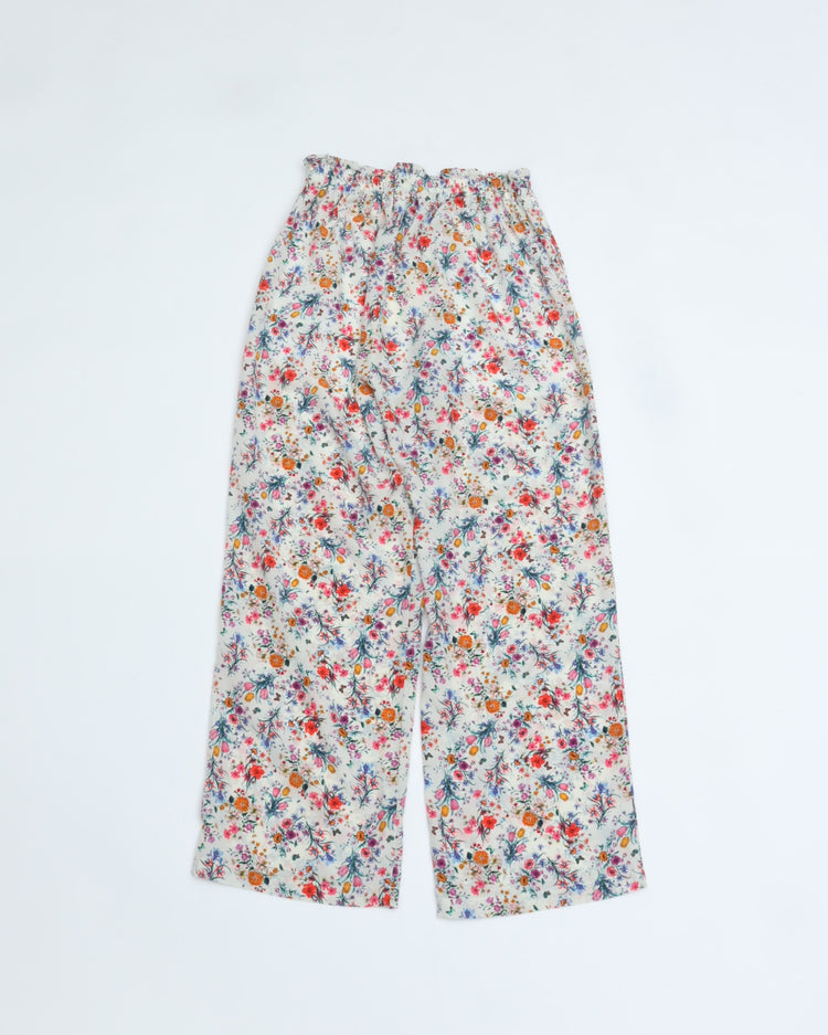 MEYAME  COZY PANTS (FLOWER) MEY-2319 WHITE