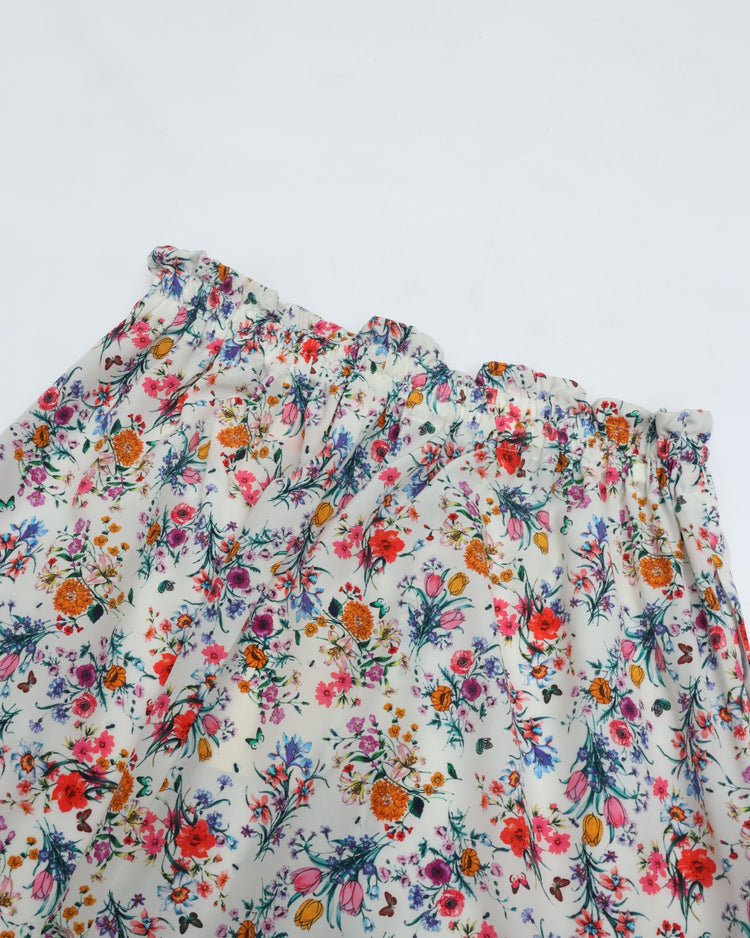 MEYAME  COZY PANTS (FLOWER) MEY-2319 WHITE