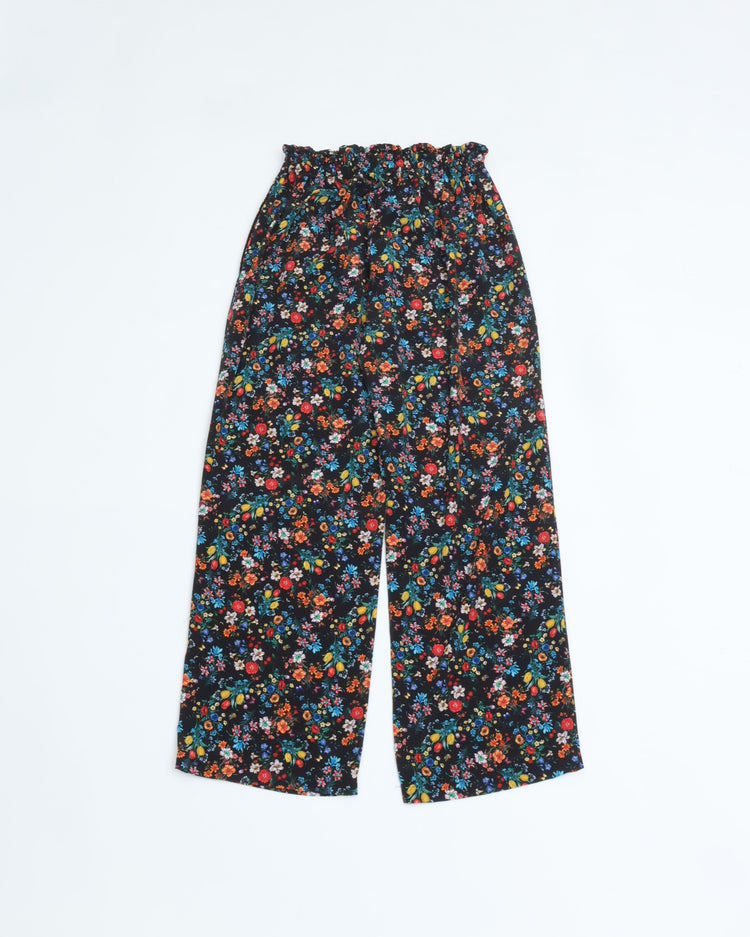 MEYAME  COZY PANTS (FLOWER) MEY-2319 BLACK
