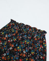 MEYAME COZY PANTS (FLOWER) MEY-2319 BLACK