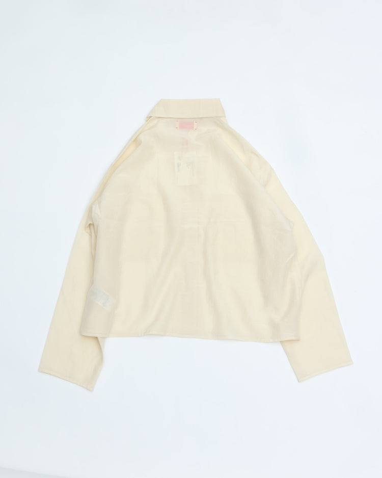 MEYAME  COTTON SILK SHORT JACKET MEY-2314 CREAM