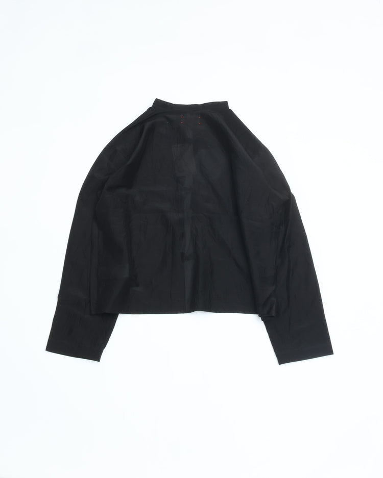 MEYAME  COTTON SILK BLOUSE JACKET BLACK