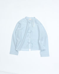 MEYAME  COTTON SILK BLOUSE JACKET SAX