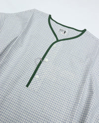 Henley Neck Department   Albert Henley Neck Shirt  NARROW PLAID TYPEWRITER