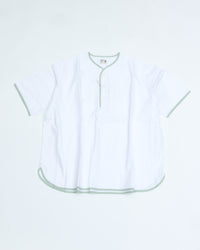 Henley Neck Collection: Allen Henley Neck Shirt, SIDOGRAS White OX