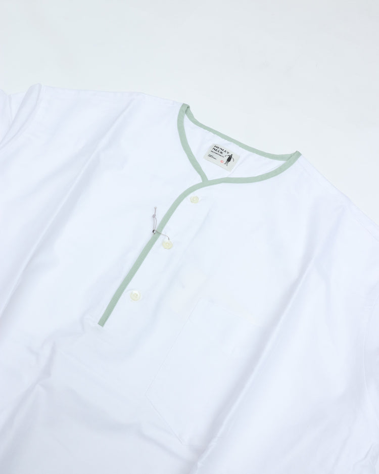 Henley Neck Collection: Allen Henley Neck Shirt, SIDOGRAS White OX