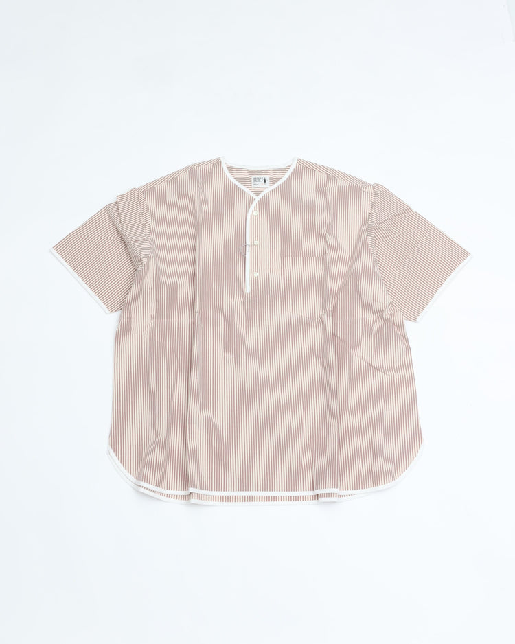 Henley Neck Department Allen Henley Neck Shirt SIDOGRAS Maroon Seersucker