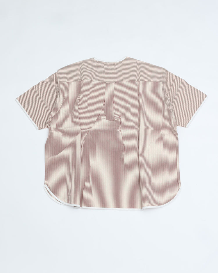 Henley Neck Department Allen Henley Neck Shirt SIDOGRAS Maroon Seersucker