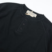 REMI RELIEF  WタックラグランヘンリーネックT BLACK
