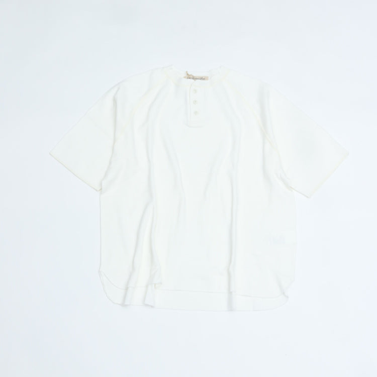REMI RELIEF  WタックラグランヘンリーネックT OFFWHITE
