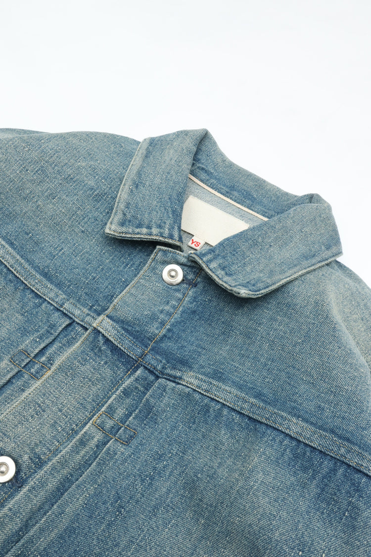 YOKO SAKAMOTO  PLEATS JACKET Fade Indigo