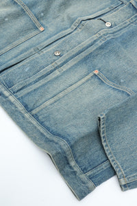 YOKO SAKAMOTO  PLEATS JACKET Fade Indigo