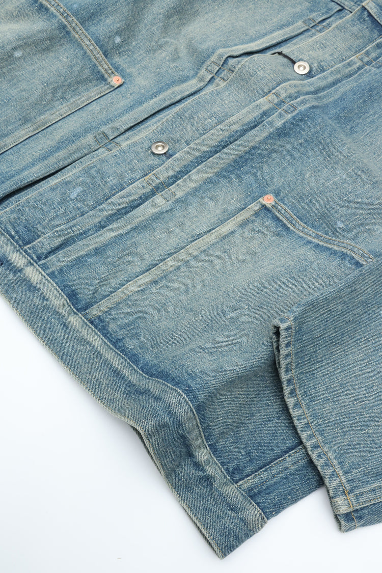 YOKO SAKAMOTO  PLEATS JACKET Fade Indigo