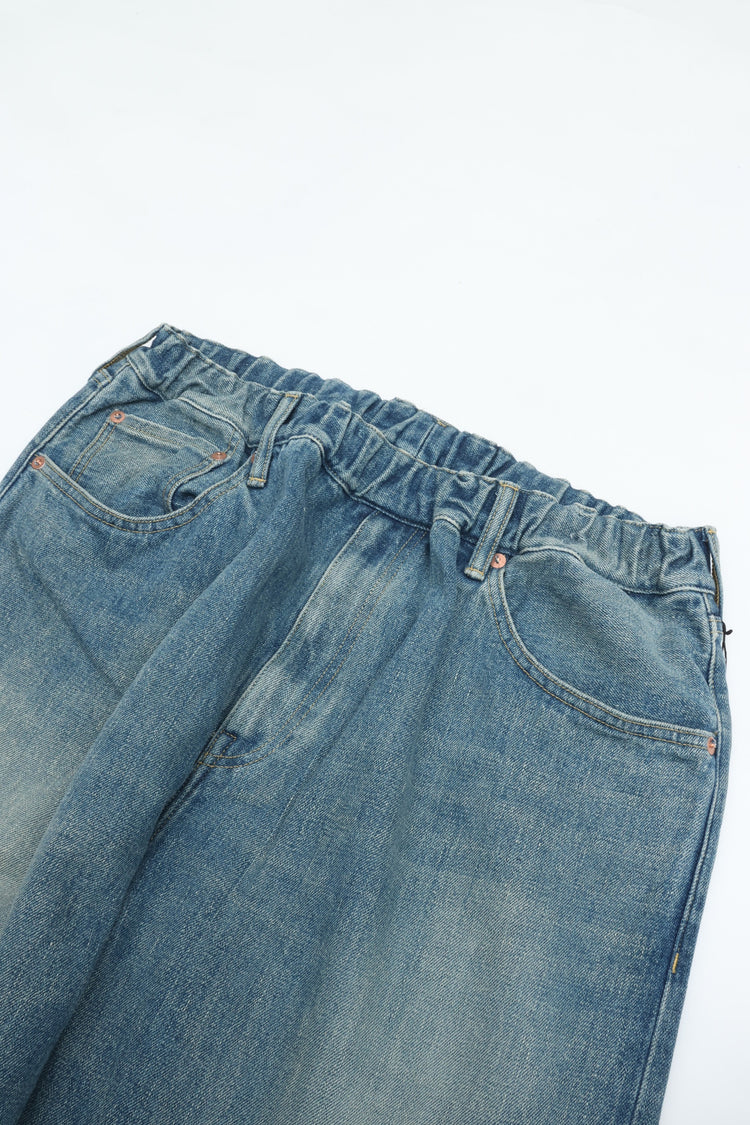 YOKO SAKAMOTO 5 POCKET EASY PANTS Fade Indigo