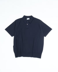 Yonetomi   LIGHT WAVE COTTON KNIT POLO 95-262-024 NAVY
