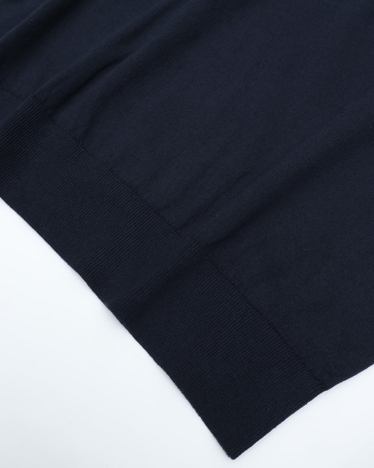 Yonetomi   LIGHT WAVE COTTON KNIT POLO 95-262-024 NAVY