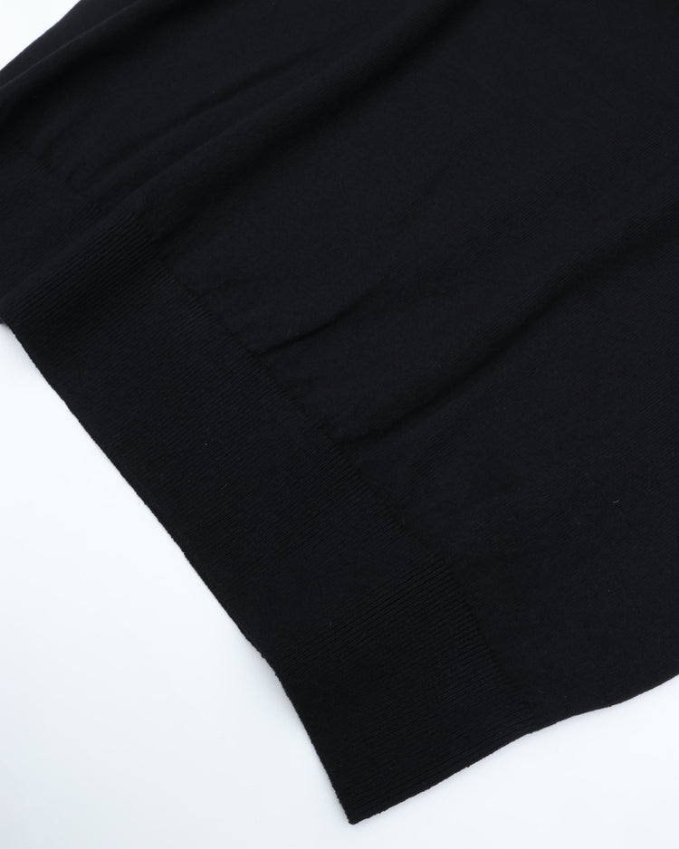 Yonetomi   LIGHT WAVE COTTON KNIT POLO 95-262-024 BLACK