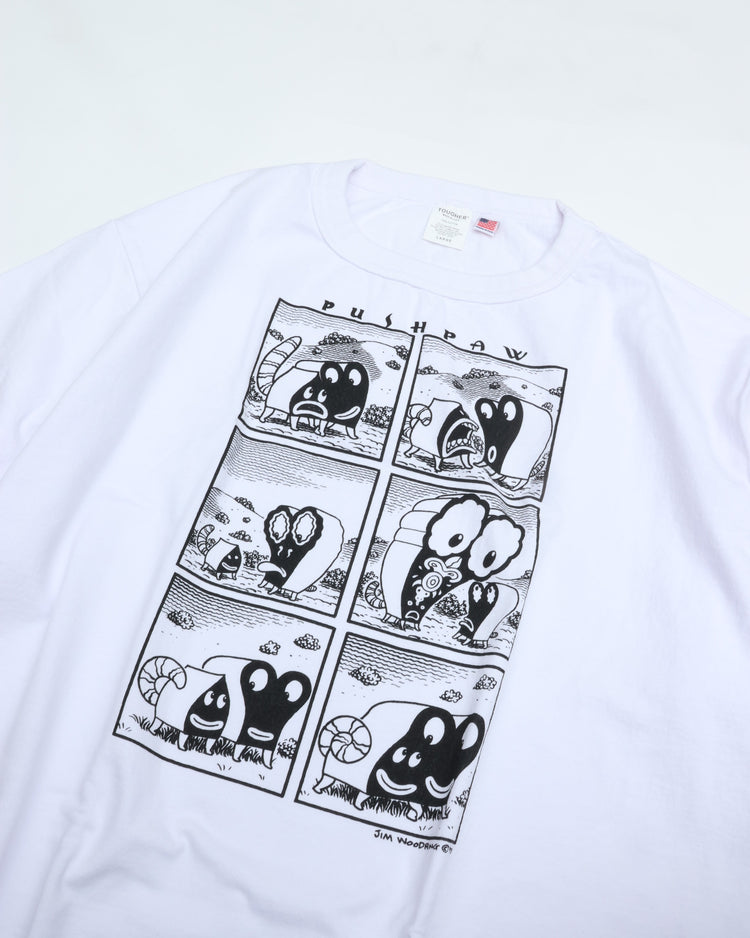 TOUGHER   BREA S/S TEE　JIM WOODRING PUSHPAW(WHITE)