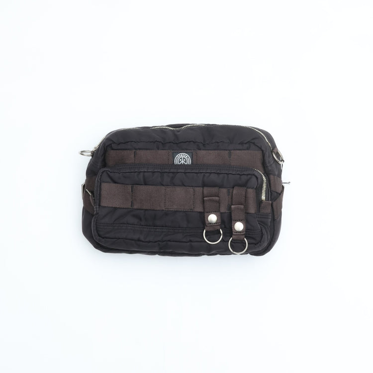 PORTER CLASSIC  SUPER NYLON WAIST BAG BLACK