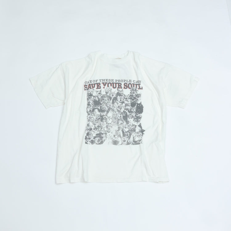 REMI RELIEF HARD SP Processed 20/Jersey BIG Size T-Shirt (SAVE YOUR SOUL) Cat Version OFFWHITE