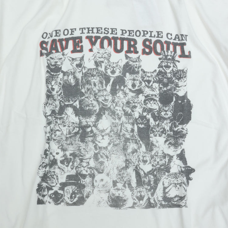 REMI RELIEF HARD SP Processed 20/Jersey BIG Size T-Shirt (SAVE YOUR SOUL) Cat Version OFFWHITE
