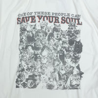 REMI RELIEF Hard SP Processed 20/Tees Big Size T-Shirt (SAVE YOUR SOUL) Cat Version OFFWHITE