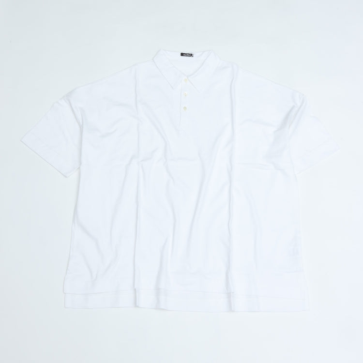 maillot mature (マイヨマチュア) cotton big polo WHITE MAC-26165
