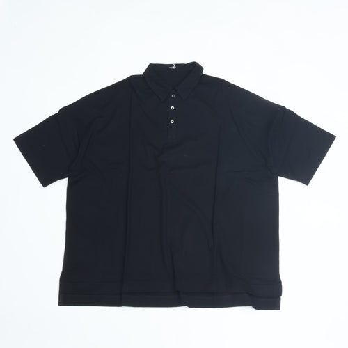 maillot mature (マイヨマチュア) cotton big polo BLACK MAC-26165