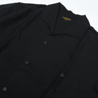 A VONTADE   Italian Open Collar Shirts SS VTD-0398-SH BLACK