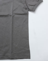 A VONTADE / Compact Border Half Zip Polo SS 9 BLACK*ECRU