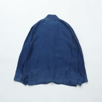 PORTER CLASSIC  INDIGO LINEN CHINESE JACKET