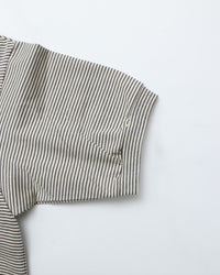 A VONTADE / Compact Border Half Zip Polo SS 1 ECRU*MARINE