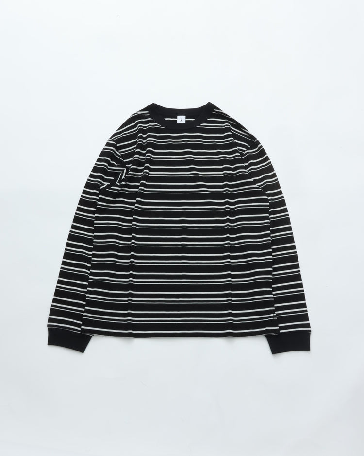 mocT　PAINAPPLE JERSEY BOADER REGULAR L/S RINGER TEE NATURALxBLACK