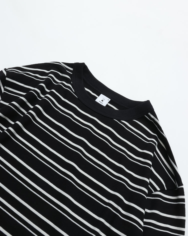mocT　PAINAPPLE JERSEY BOADER REGULAR L/S RINGER TEE NATURALxBLACK