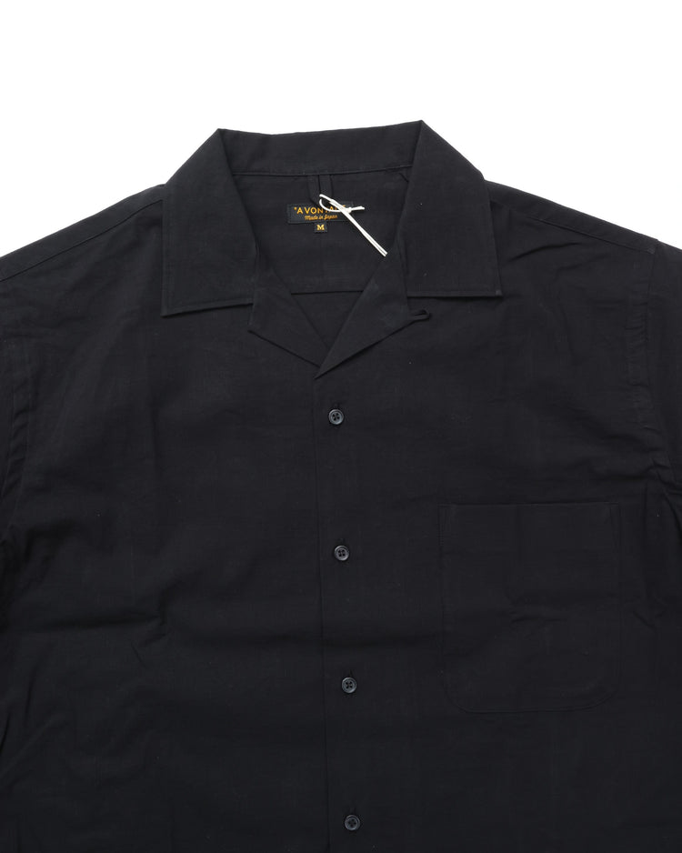 A VONTADE / Open Collar Shirts S/S 9 BLACK