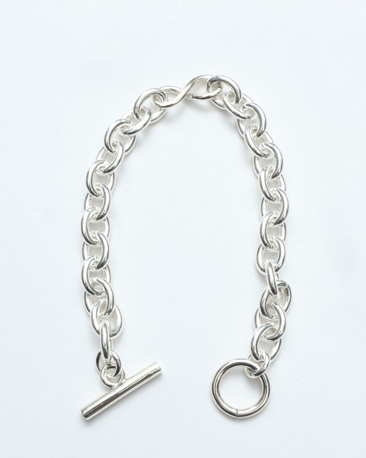 roundabout   Silver Cross-Over Bracelet