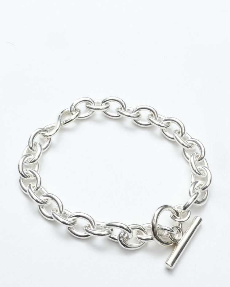 roundabout   Silver Cross-Over Bracelet