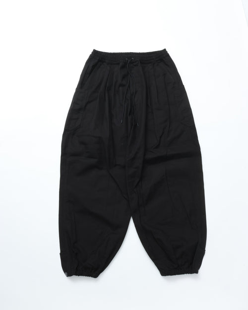 roundabout / Cotton Serge 3tuck Big Balloon Pants