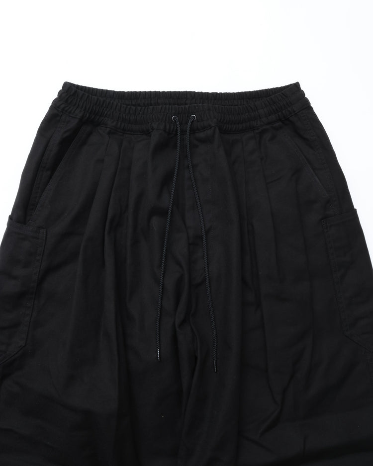 roundabout / Cotton Serge 3tuck Big Balloon Pants