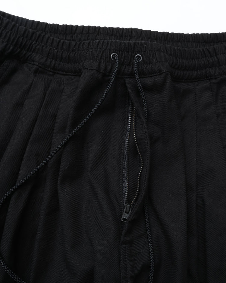roundabout / Cotton Serge 3tuck Big Balloon Pants