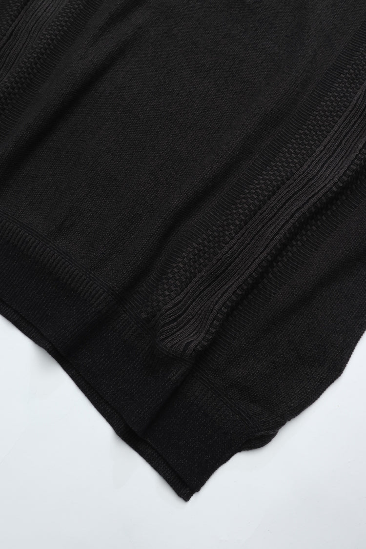 YASHIKI Ryokufu Henley Knit (Green Wind) YSK-26SS-KN13 BLACK