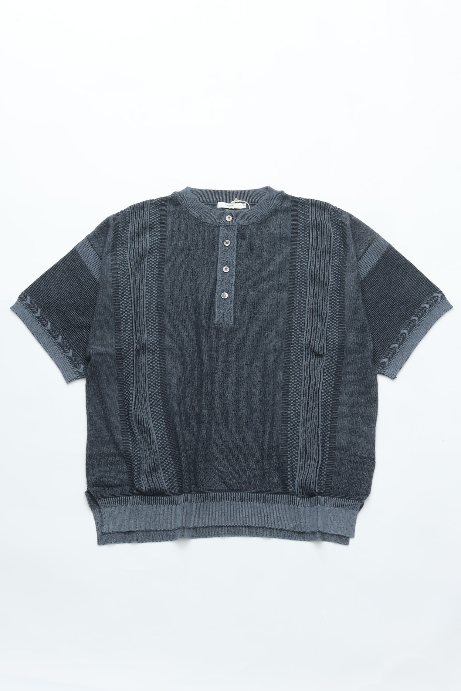 YASHIKI Ryokufu Henley Knit (Green Wind) YSK-26SS-KN13 BLUE