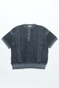 YASHIKI Ryokufu Henley Knit (Green Wind) YSK-26SS-KN13 BLUE